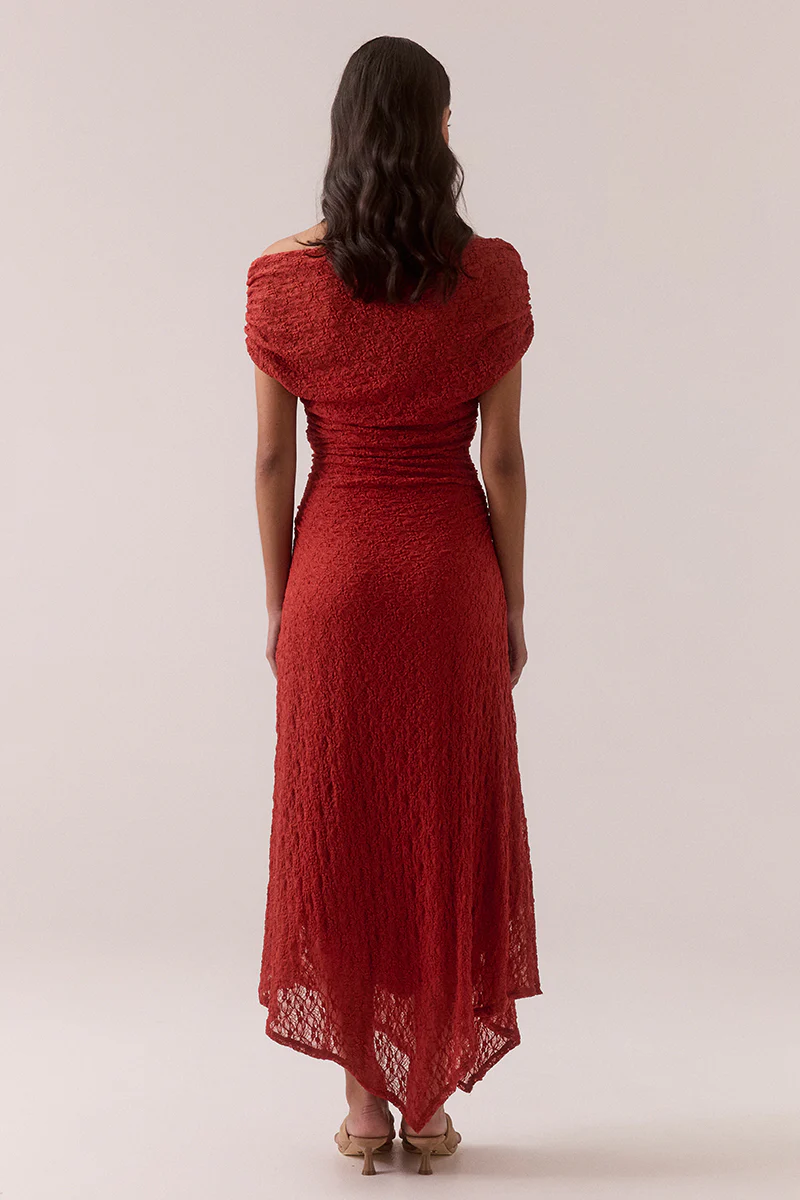 AAILA LACE DRESS - BLOOD ORANGE - Image 4