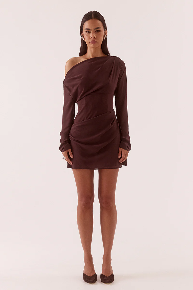 ADA LONG SLEEVE MINI - CHOCOLATE