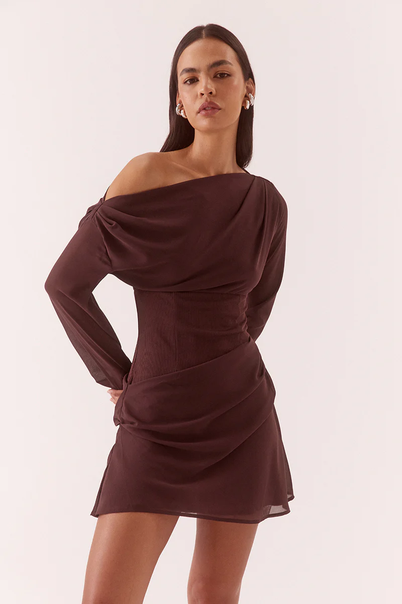 ADA LONG SLEEVE MINI - CHOCOLATE - Image 3