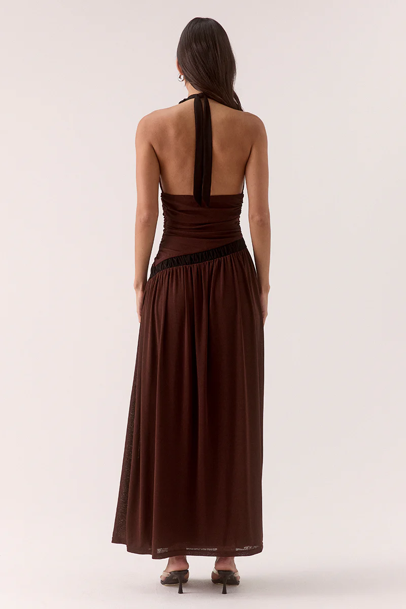 ALORA MAXI DRESS - GANACHE / BLACK - Image 4