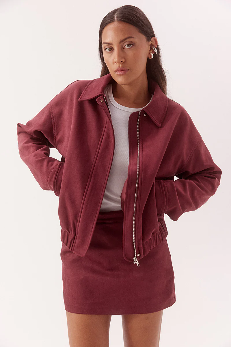 AVERY BOMBER - CRANBERRY - Image 2