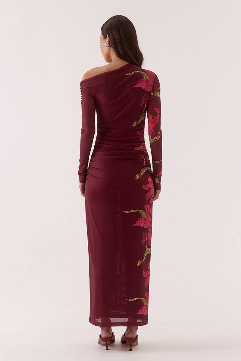 AZALEA LONGSLEEVE DRESS - VINO - Image 4
