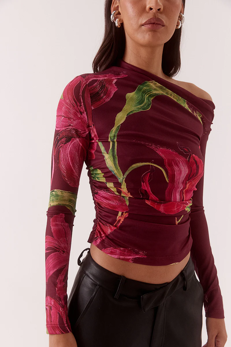 AZALEA LONGSLEEVE TOP - VINO - Image 2