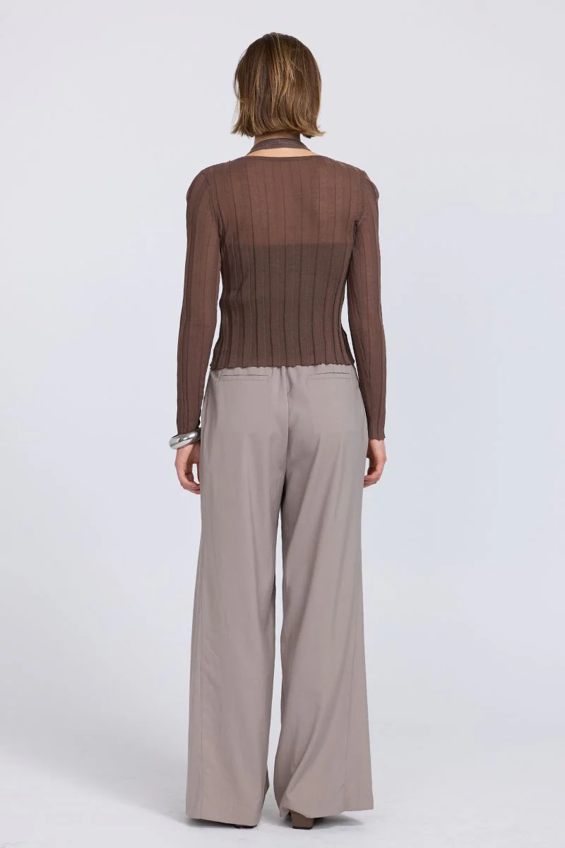 DUALITY KNIT CARDI SET - TRUFFLE - Image 4