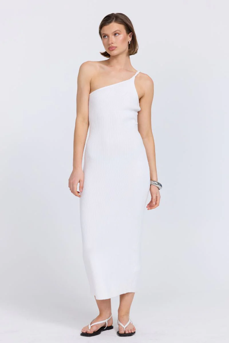DUALITY LAYERED DRESS - TRUFFLE/OFF WHITE - Image 3