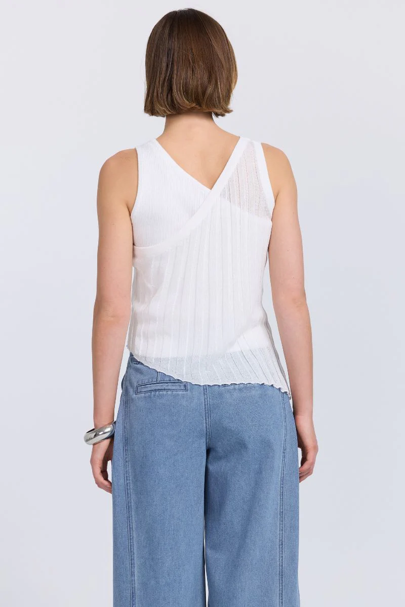 DUALITY LAYERED TANK - OFF WHITE - Image 4