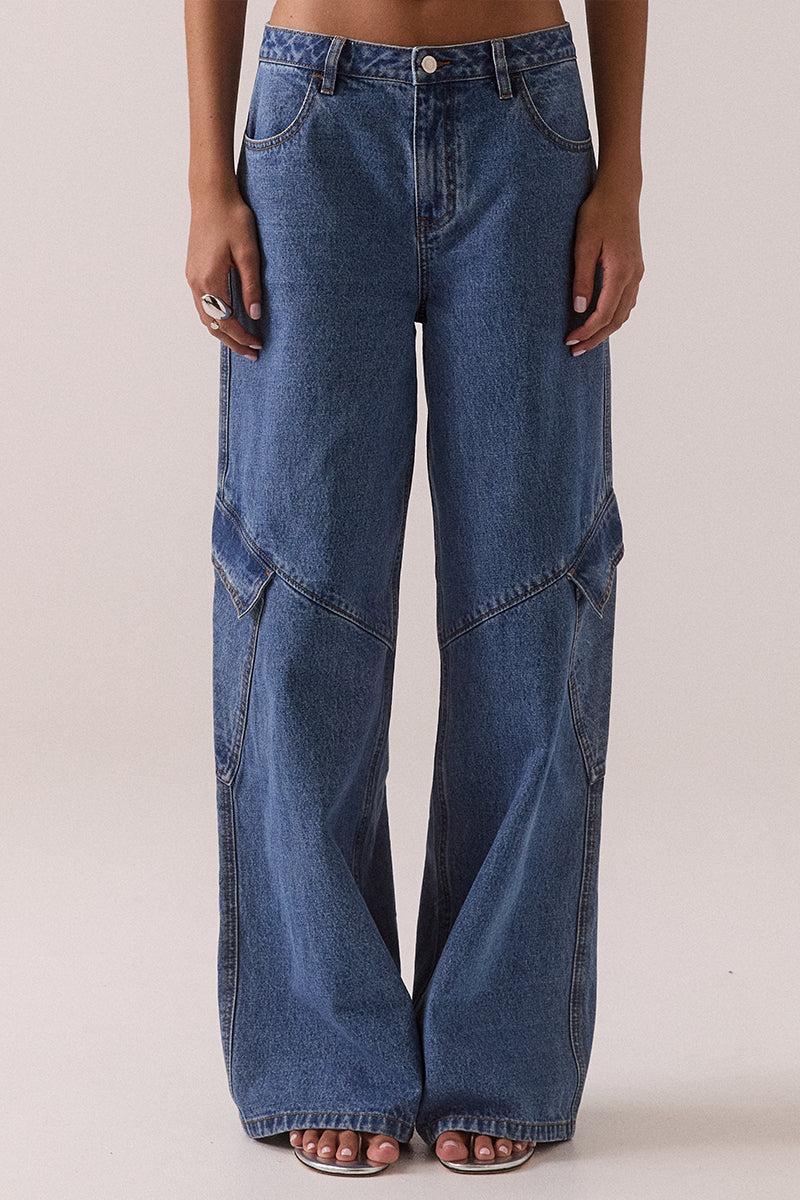 EVERETT CARGO JEAN - WORN BLUE - Image 2