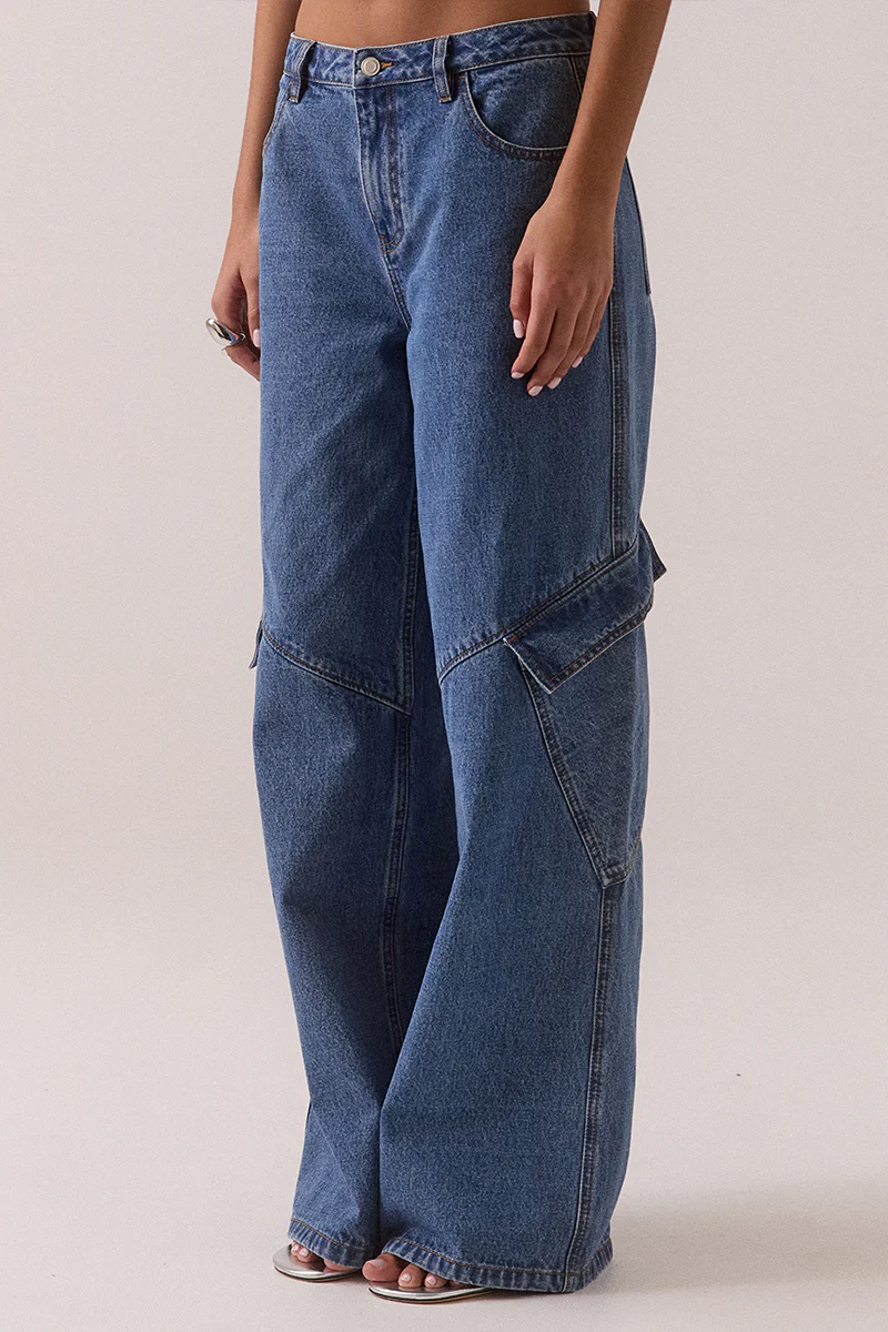EVERETT CARGO JEAN - WORN BLUE - Image 3
