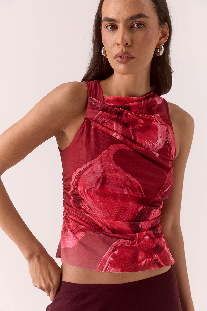 FLORENCE TOP - RASPBERRY - Image 2