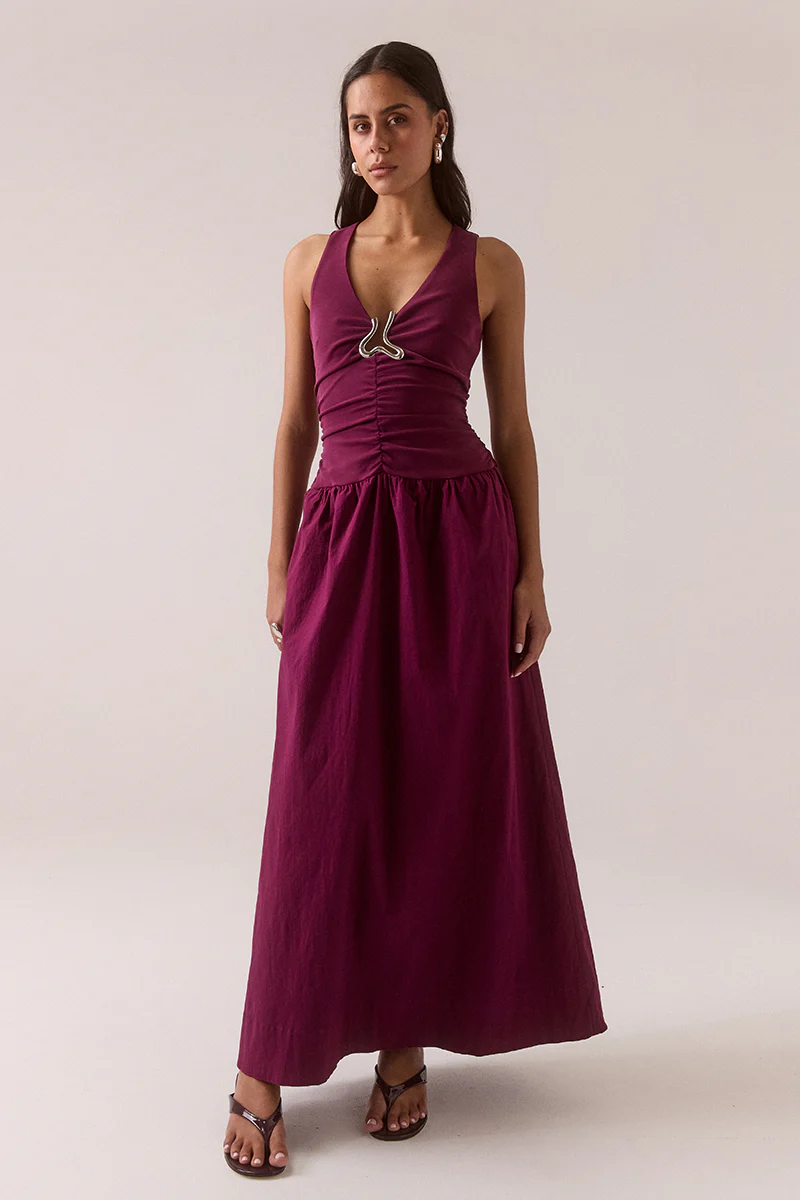 HARI DRESS - PLUM - Image 2