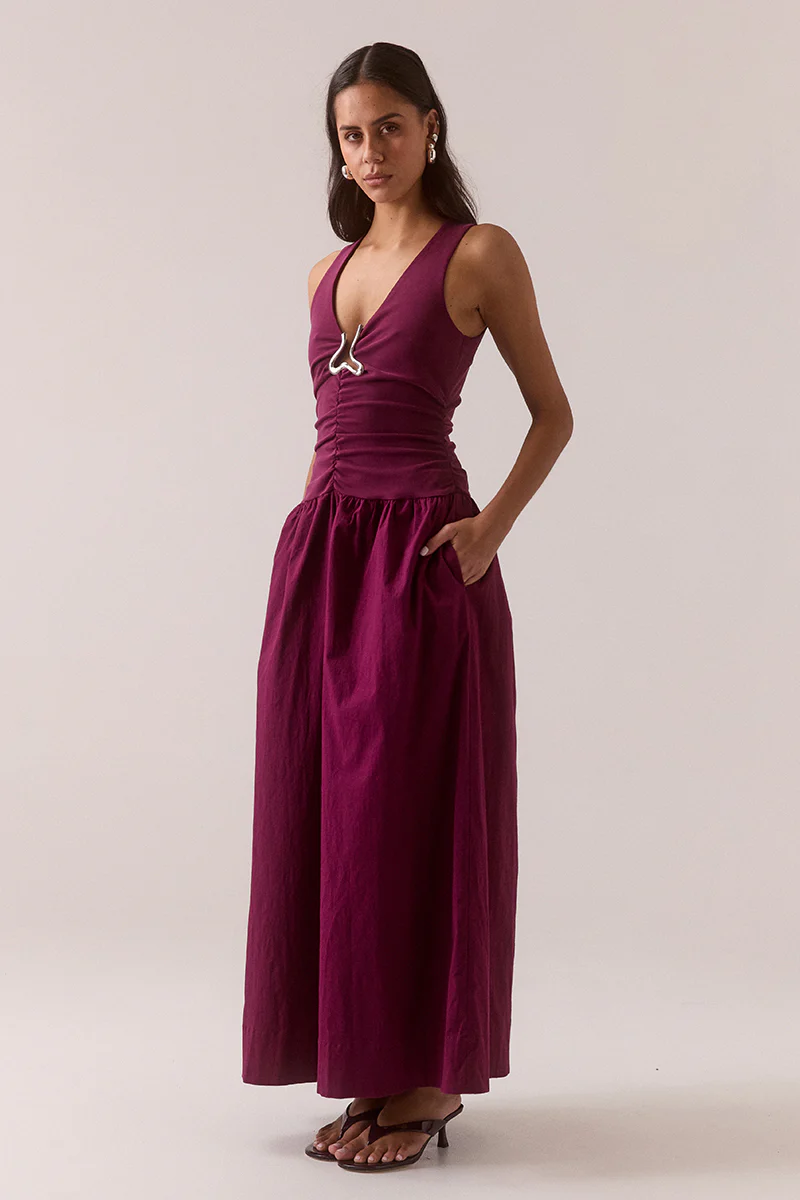 HARI DRESS - PLUM - Image 3