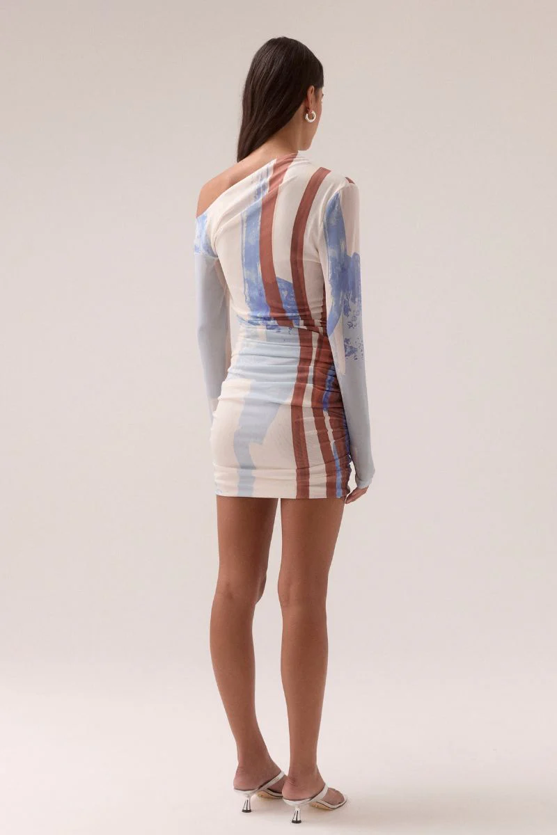 HUNTER MESH MINI DRESS - BLUE SPICE - Image 4
