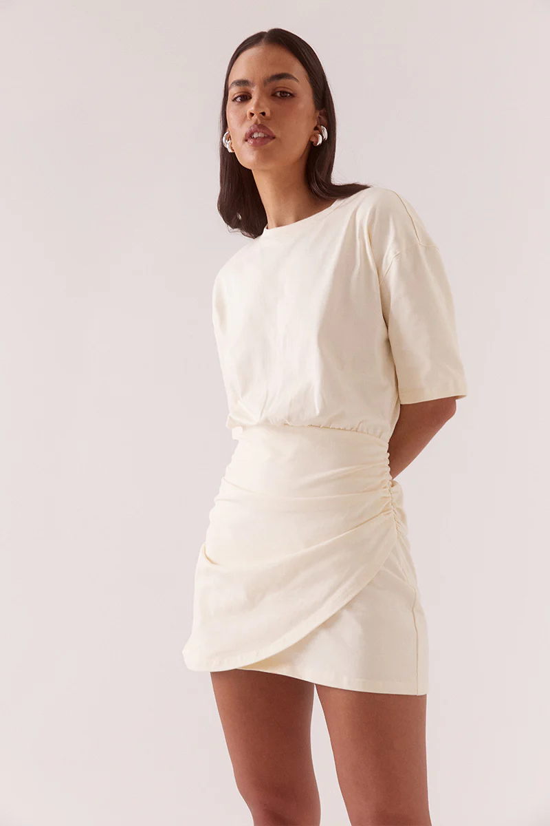 IZEL TEE DRESS - PANNACOTTA - Image 2