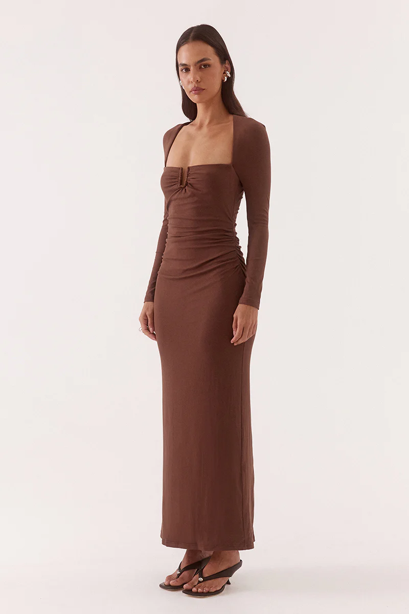 LOLA DRESS - MOCHA - Image 4