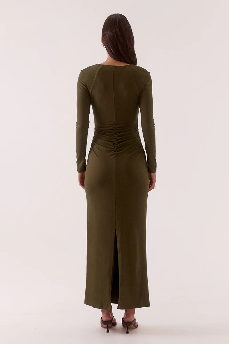 LOLA DRESS - KHAKI - Image 4