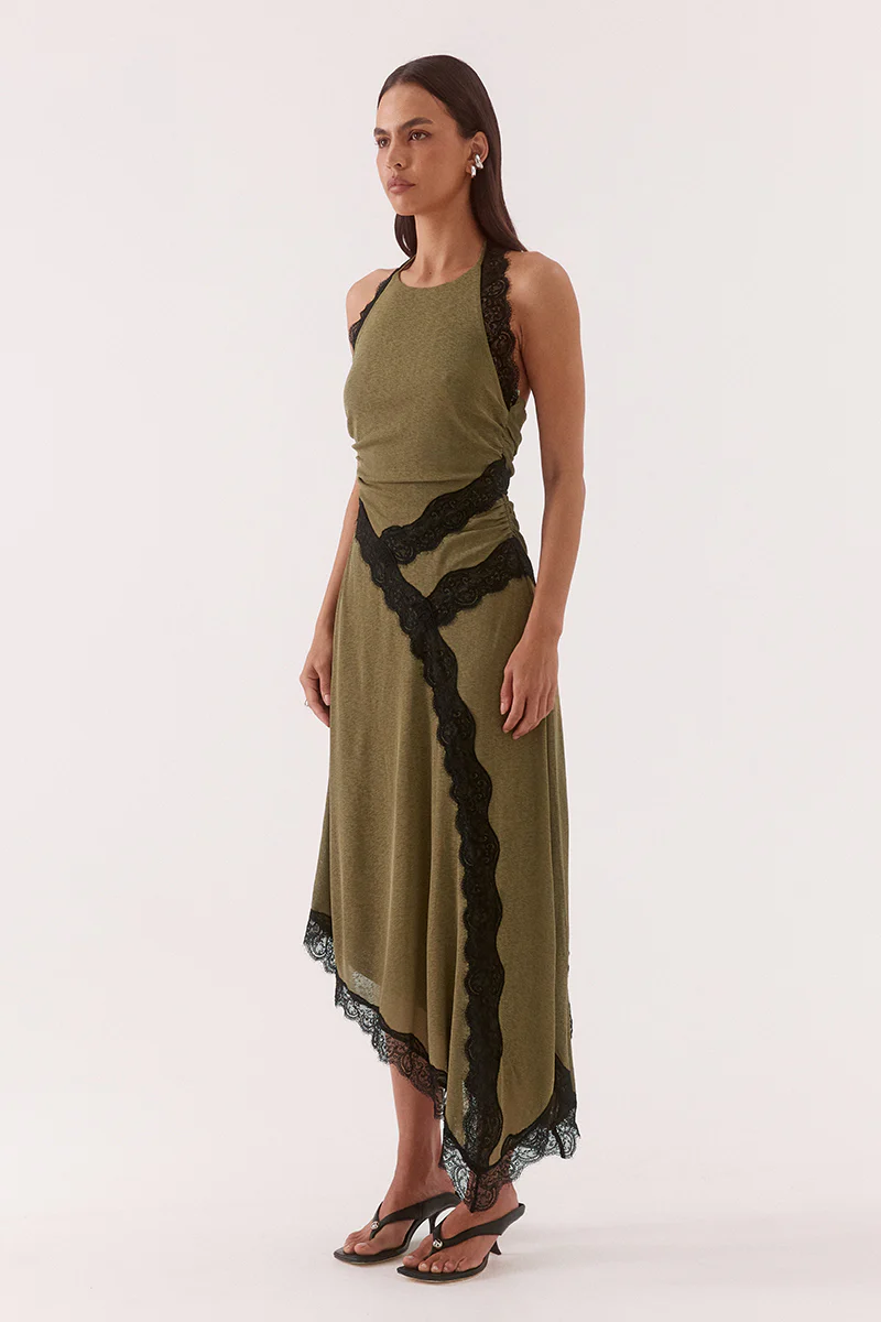 LONI DRESS - OLIVE - Image 3