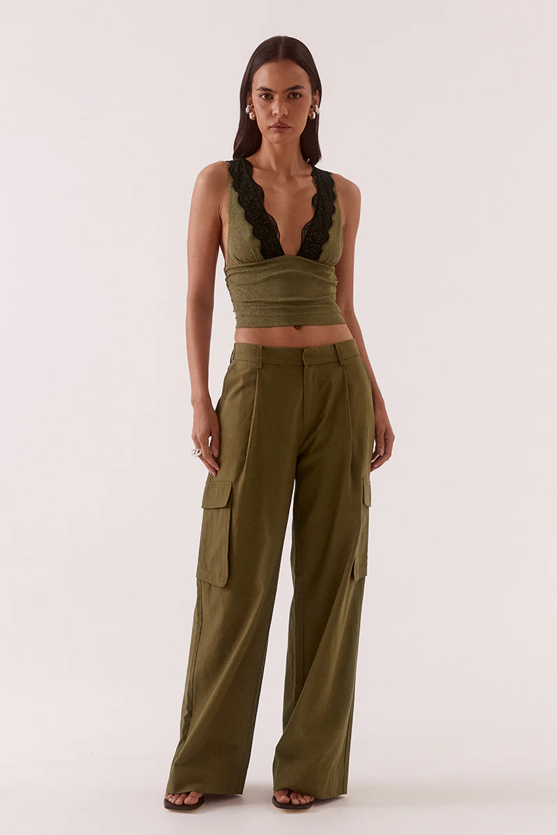 LONI TOP - OLIVE