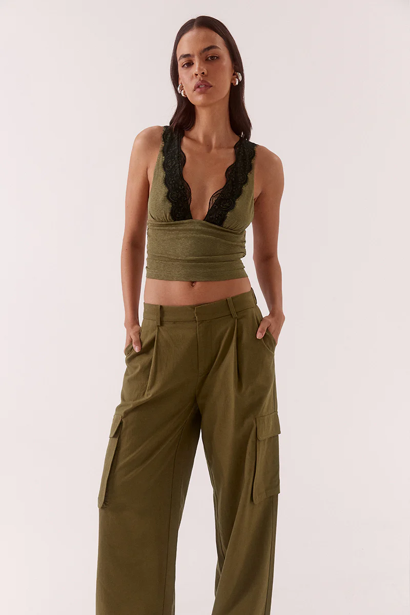 LONI TOP - OLIVE - Image 2