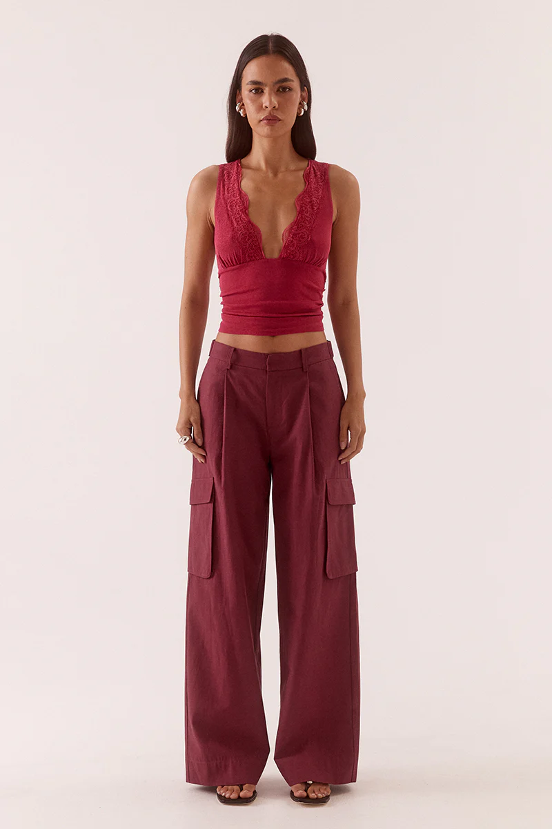 LONI TOP - BERRY