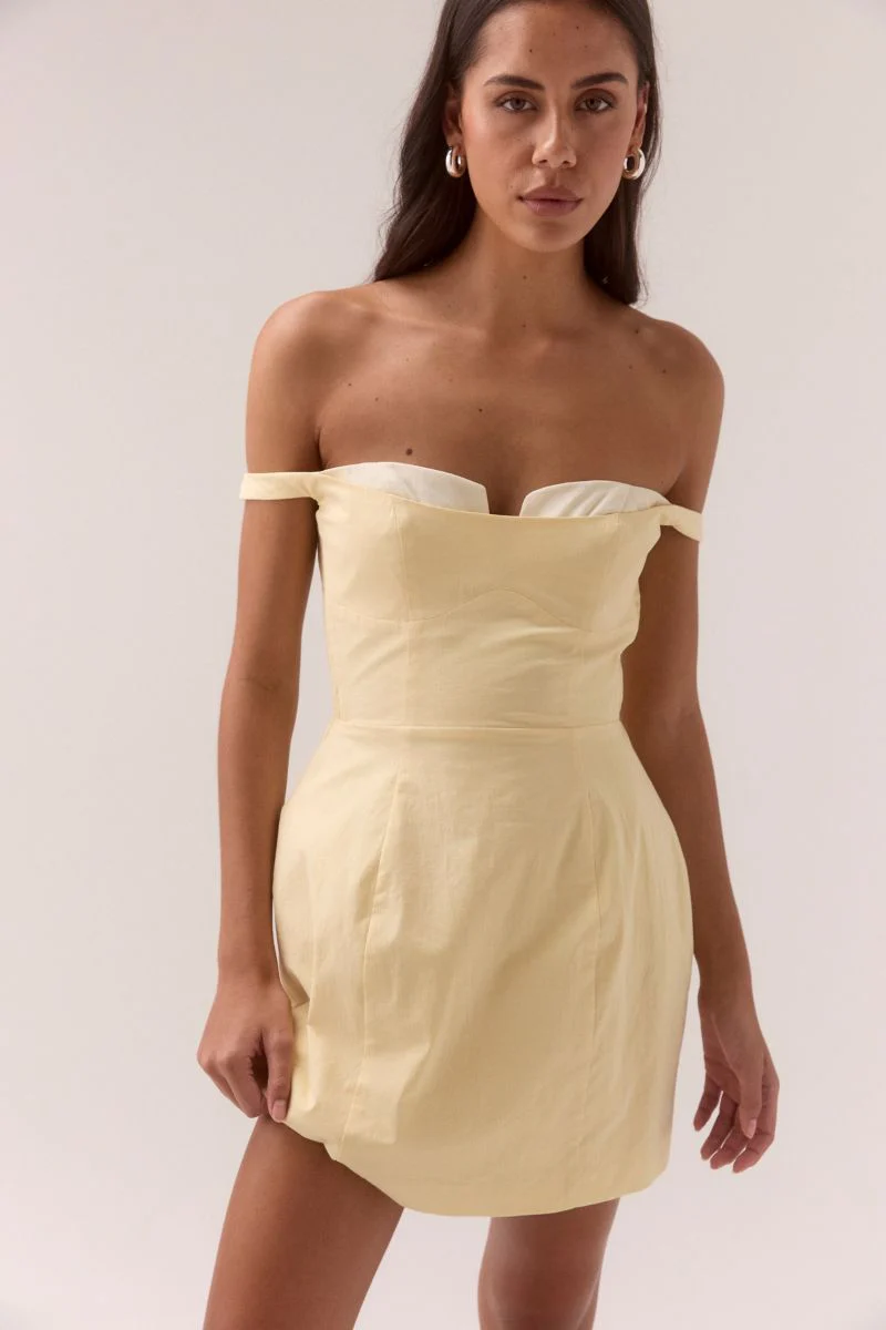 LURE MINI DRESS - LEMONADE - Image 2