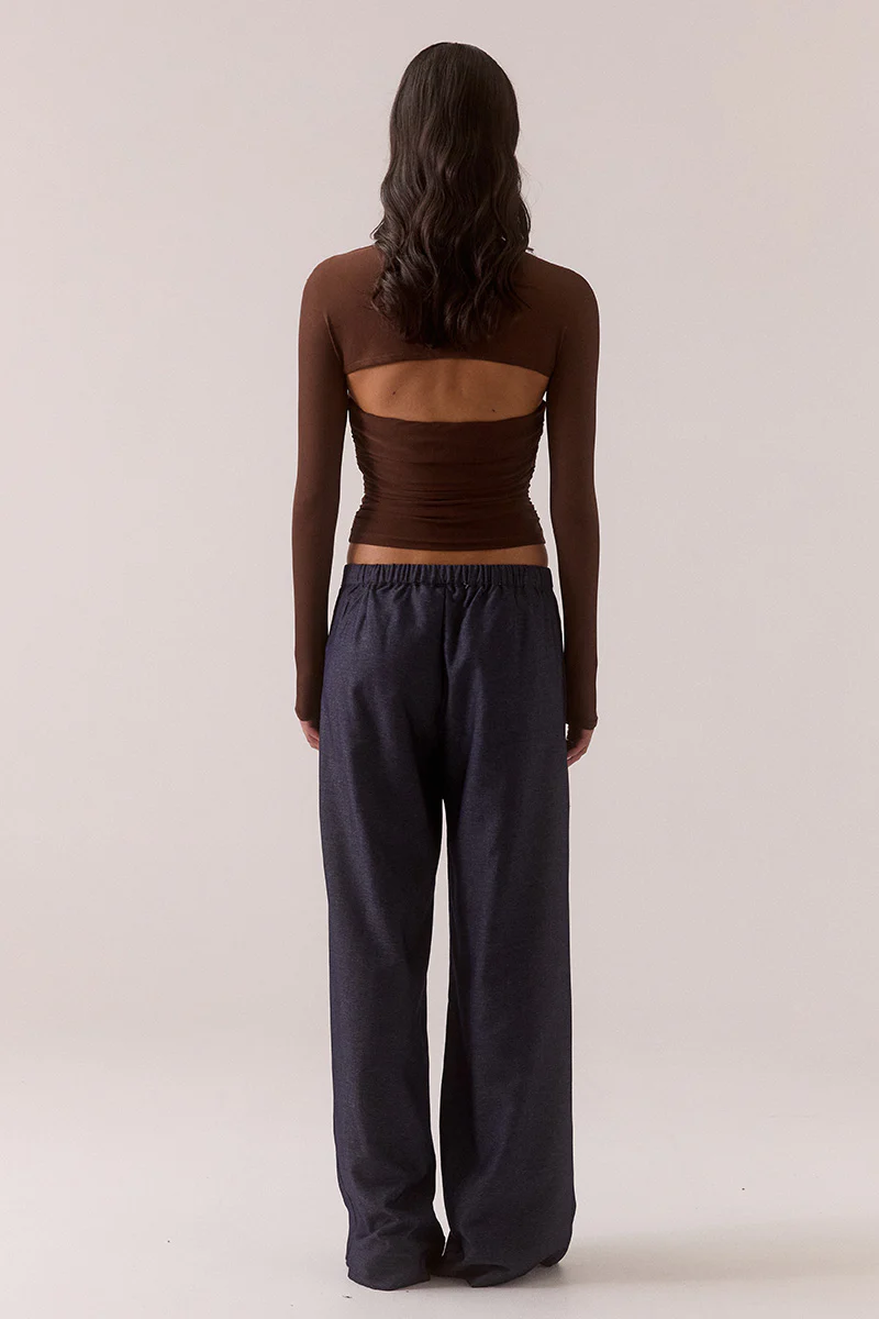 MYRIAD BOLERO HALTER TOP - BROWNIE - Image 4