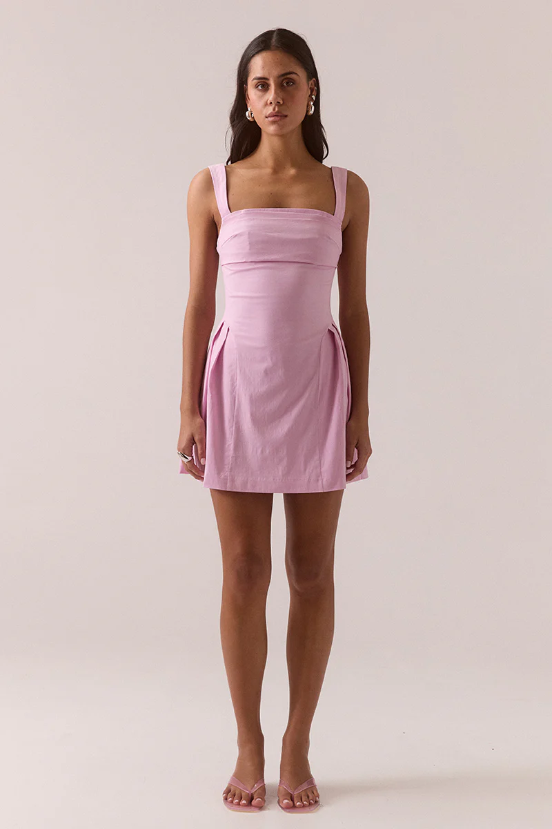 NIXIE MINI DRESS - ORCHID