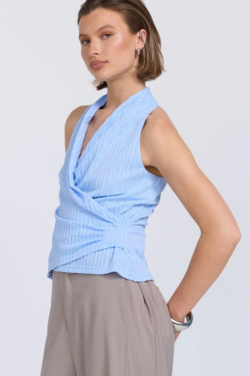 NOSTALGIA MESH TOP - SKY - Image 2