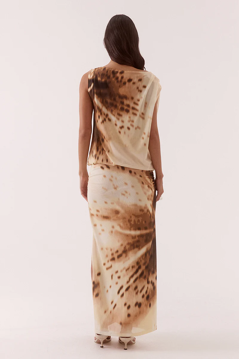 ODETTE DRAPE DRESS - LEMON ORCHID - Image 5