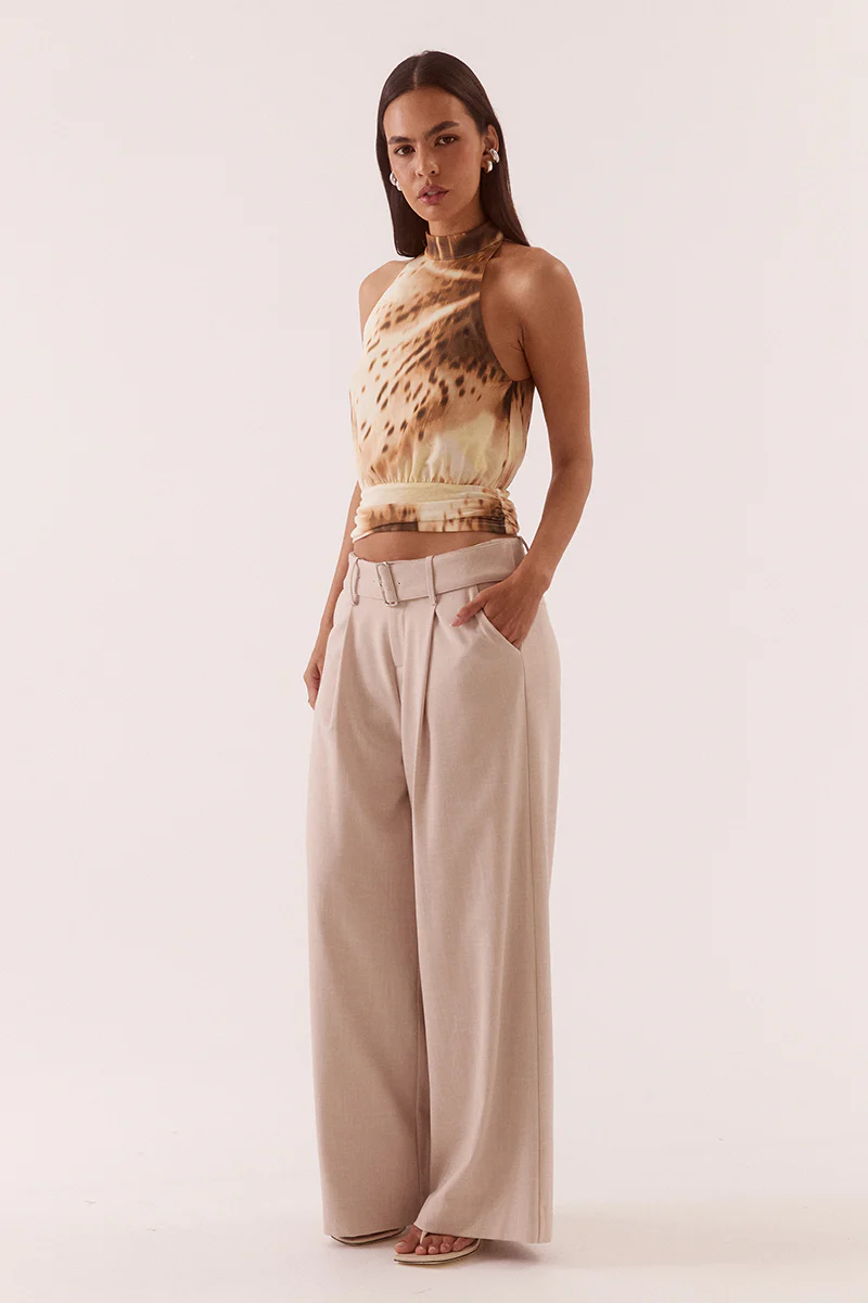ODETTE HALTER TOP - LEMON ORCHID - Image 3
