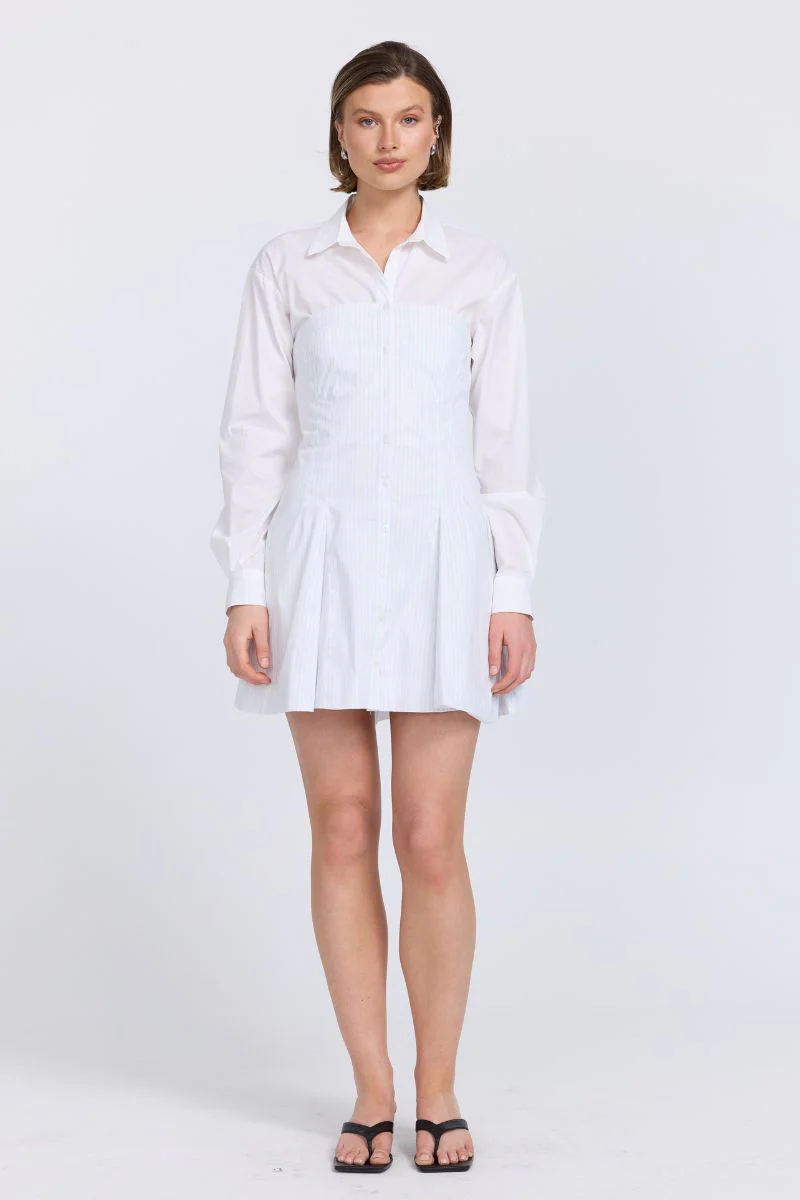 PERPETUAL SHIRT DRESS - WHITE