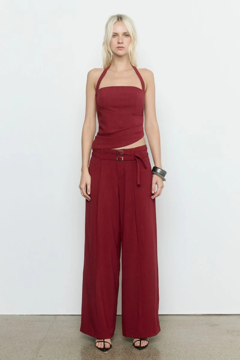 PRIYA TOP - CRANBERRY