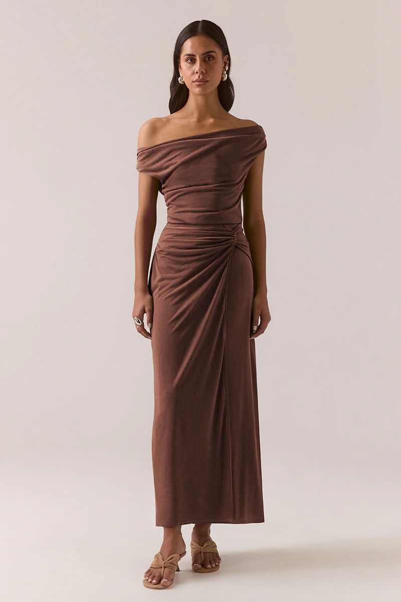 REYA DRESS - HAZELNUT