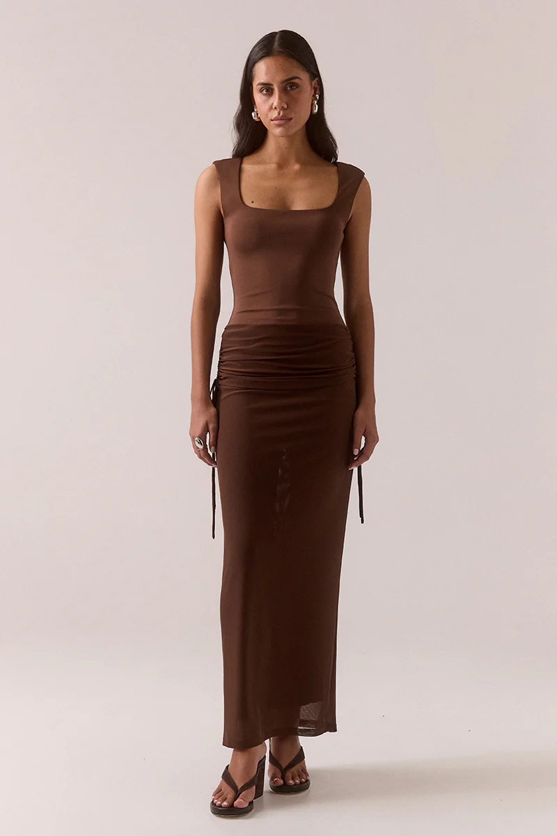 RYEN DRESS - BROWNIE