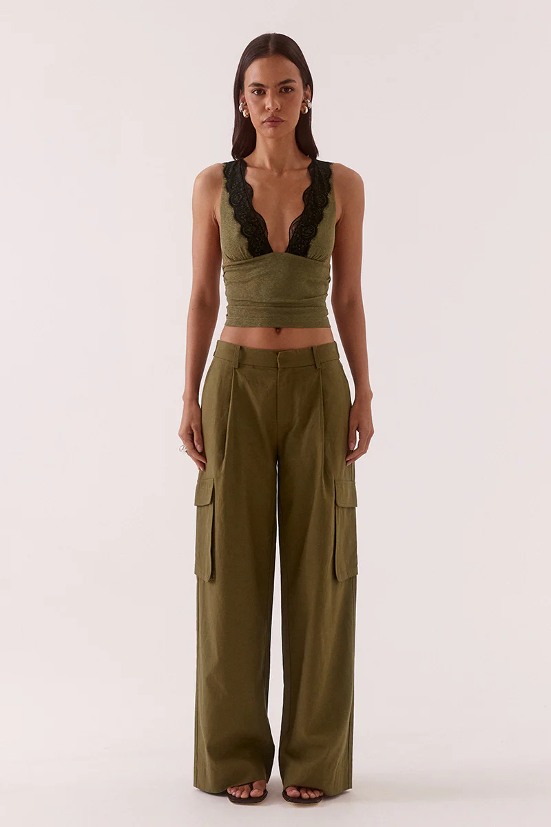 SABINE CARGO PANTS - KHAKI