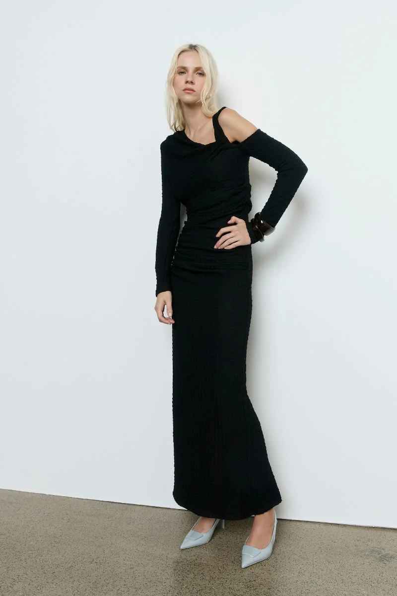 SOLSTICE DRESS - BLACK - Image 2