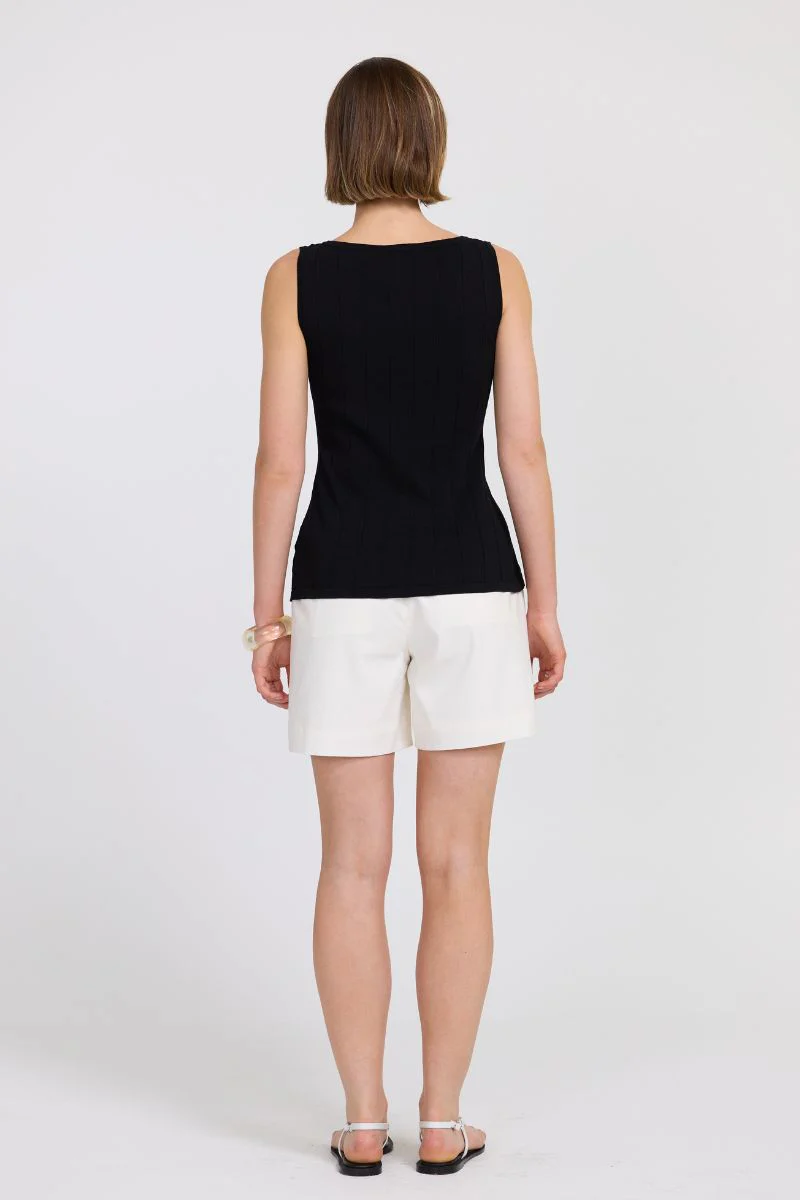 TRANQUIL KNIT TOP - BLACK - Image 4