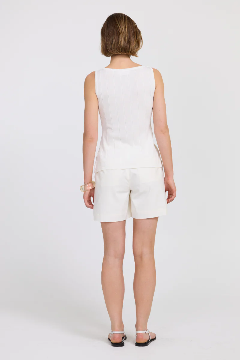 TRANQUIL KNIT TOP - OFF-WHITE - Image 4