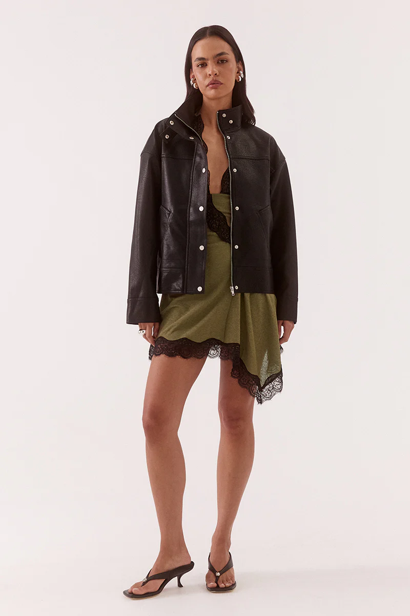 VERIN PU JACKET - BLACK