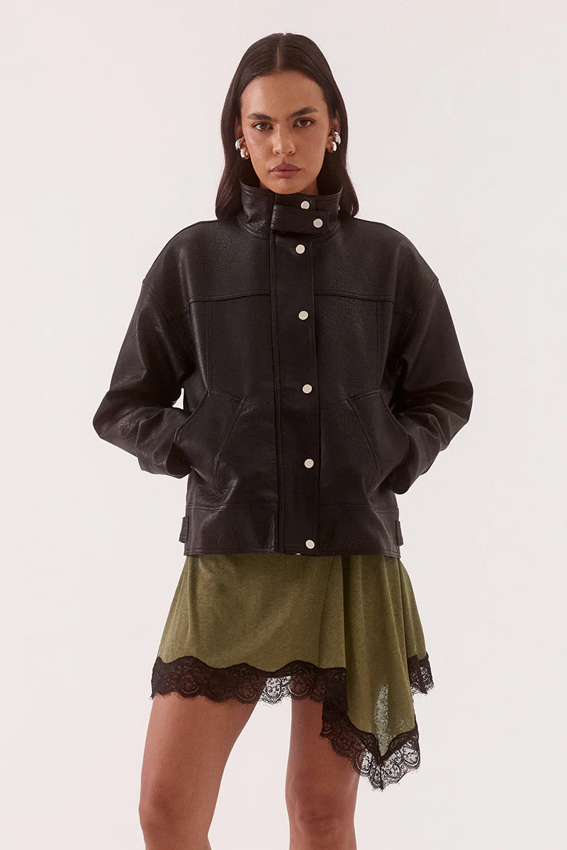 VERIN PU JACKET - BLACK - Image 3