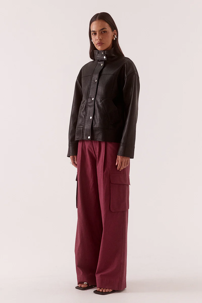 VERIN PU JACKET - BLACK - Image 4