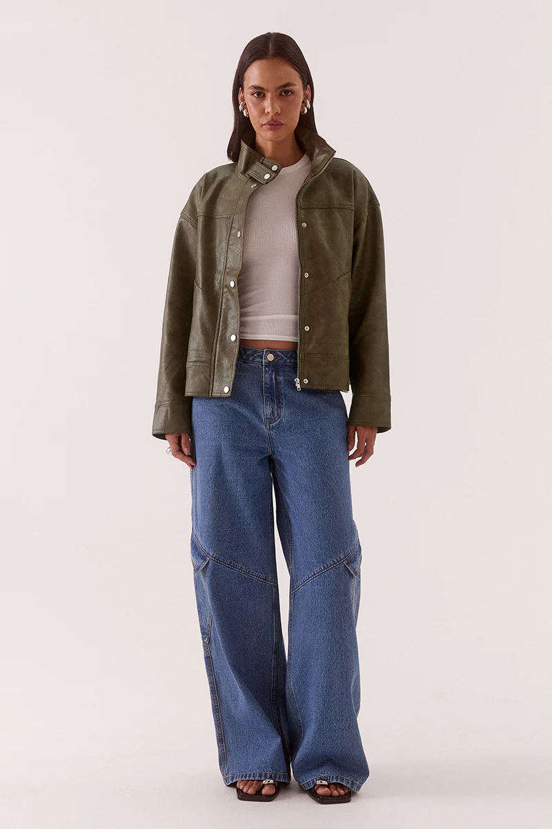 VERIN PU JACKET - KHAKI