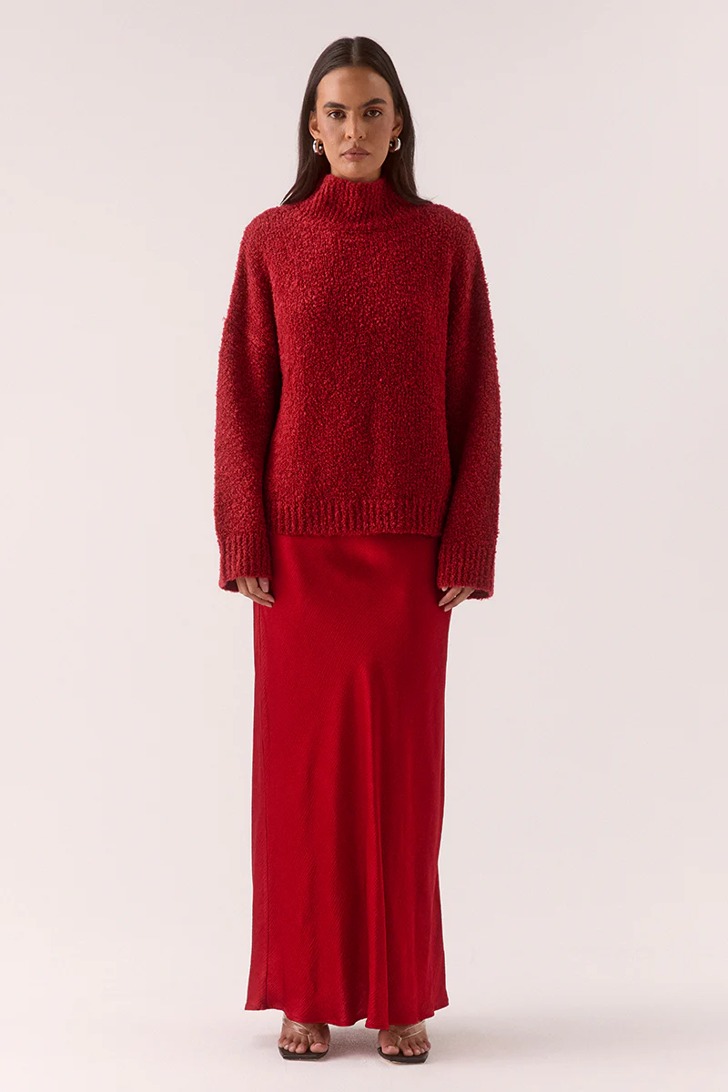 VERSE COMBO KNIT-POPPY