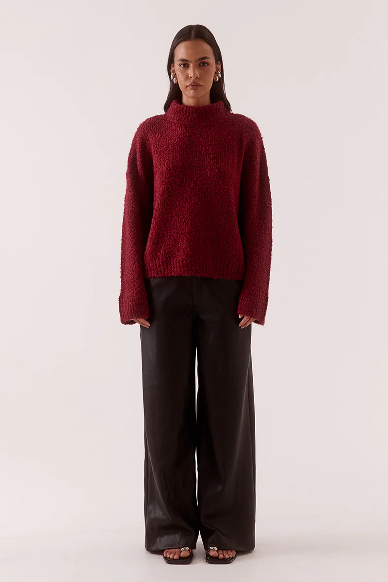 VERSE SWEATER - RASPBERRY WINE