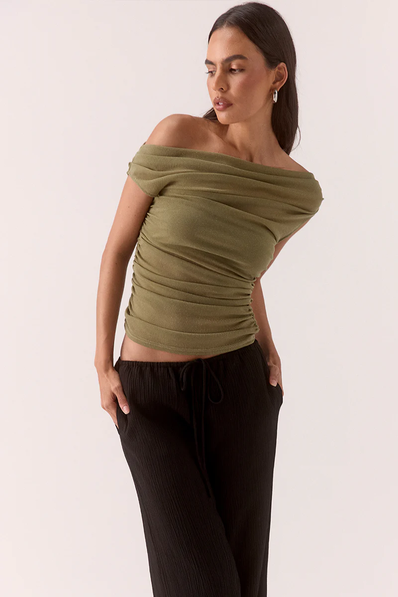 ZEYA TOP - SOFT KHAKI - Image 2